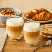 Cookinglife Doppelwandige Latte Macchiato Gläser / Kaffeegläser Pumpkin 300 ml - 2 Stück
