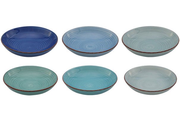 Cookinglife Pastateller Delice Blau ø 23 cm - 6 Stück