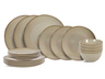 Cookinglife Geschirrset Sabi Beige 18-teilig / 6 Personen - 6 Speiseteller, 6 Frühstücksteller und 6 Schalen