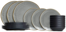 Cookinglife Geschirrset  Nola Warm Grey - 18-teilig / 6 Personen - 6 Speiseteller, 6 Frühstücksteller und 6 Schalen