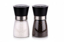 Cookinglife Pfeffer- und Salzmühlen-Set Glas Schwarz 13 cm - 2-teilig