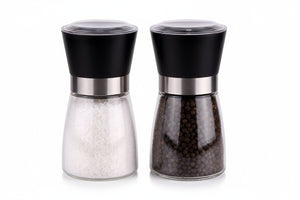Cookinglife Pfeffer- und Salzmühlen-Set Glas Schwarz 13 cm - 2-teilig