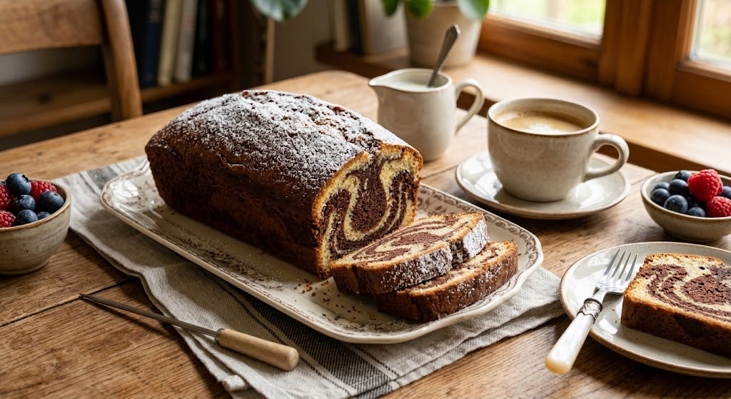 Der klassische Marmorkuchen, der jeden trifft