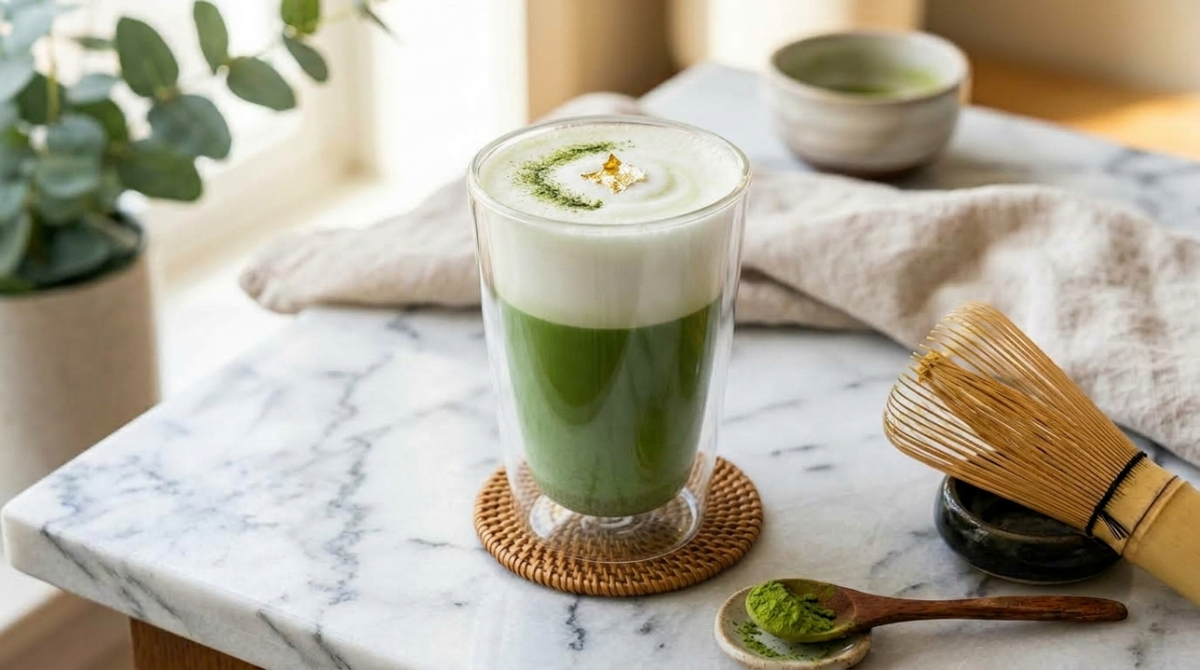 Matcha auf Barista-Niveau, einfach zu Hause gemacht.