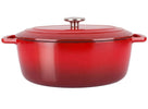 Cosy & Trendy Braadpan met deksel Fontestic Gietijzer Traditional Red Ovaal - 31 x 24 cm / 6 Liter