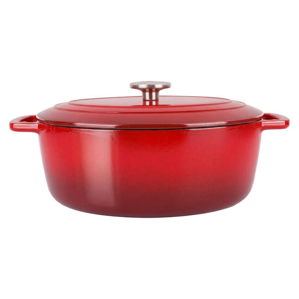 Cosy & Trendy Bräter Fontestic Traditionelle rote ovale aus Gusseisen – 31 x 24 cm – emailliert