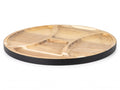 Cosy & Trendy Houten Serveerplank / Borrelplank met 4 Vakken - Acaciahout - ø 29.5 cm