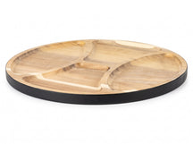 Cosy & Trendy Houten Serveerplank / Borrelplank met 4 Vakken - Acaciahout - ø 29.5 cm