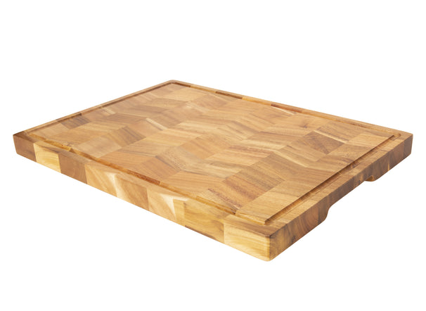 Cosy & Trendy Holzschneidebrett mit Saftrinne - Akazie Stirnholz - 46 x 33 cm