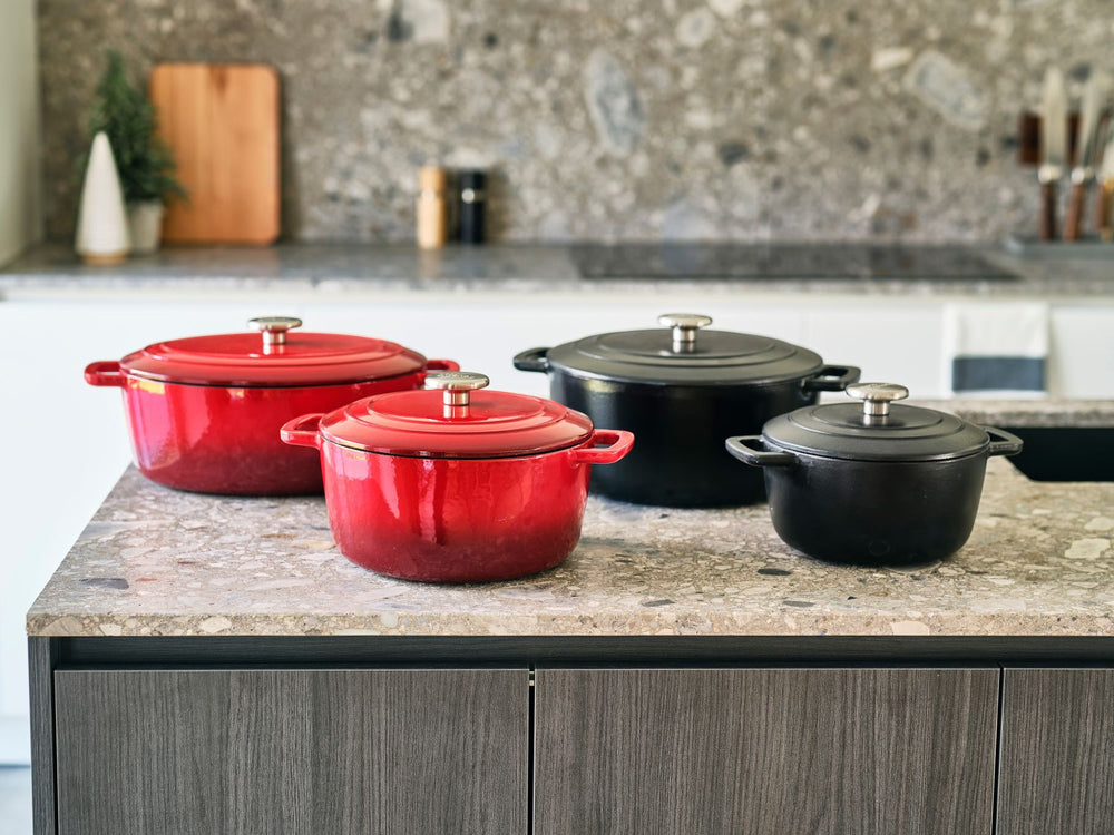 Cosy & Trendy Fontestic braadpannen Traditional Red en Black - sfeerbeeld