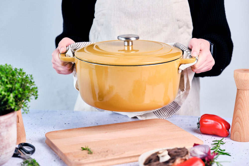 Cosy & Trendy Braadpan met deksel Fontestic Gietijzer Amber Gold ø 28 cm / 6.8 Liter - sfeerbeeld 2