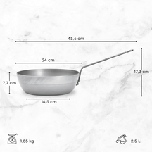 De Buyer Bratpfanne Mineral B - ø 24 cm / 2.5 Liter - ohne Antihaftbeschichtung