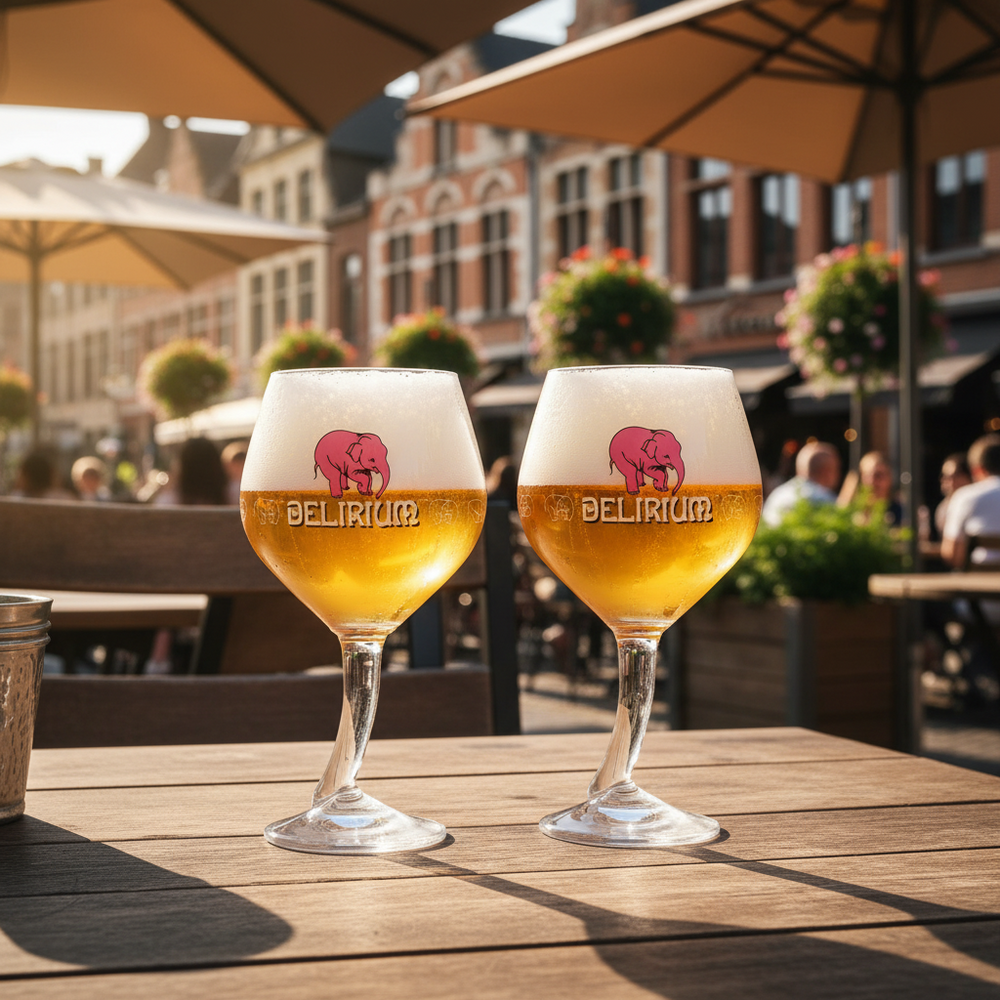 Delirium Biergläser mit Fuß 330 ml - 4 Stück