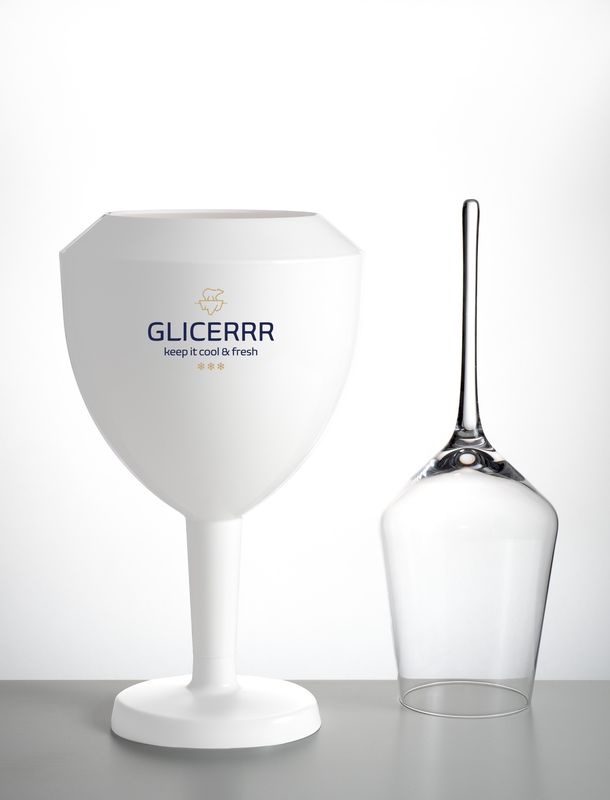 GLICERRR Weinglaskühler- und Halterset + Glas