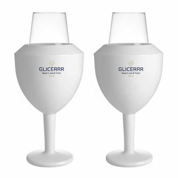 GLICERRR Weinglaskühler- und Halterset + Glas - 2-teilig