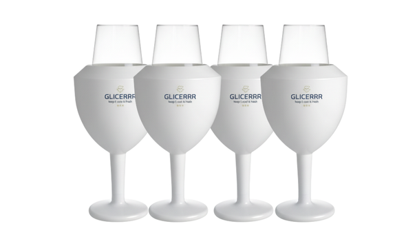 GLICERRR Weinglaskühler- und Halterset + Glas - 4-teilig