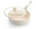 GreenPan Schmorpfanne mit Deckel Essence Pro Clay ø 28 cm / 4,25 Liter - keramische Antihaftbeschichtung