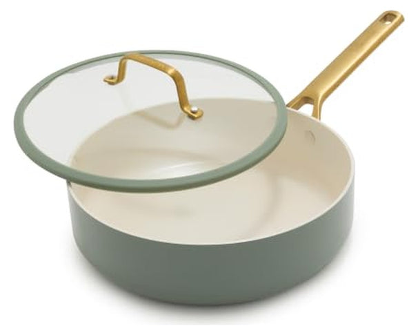 GreenPan Schmorpfanne mit Deckel Padova Reserve Pro 2.0 Green ø 26 cm - keramische Antihaftbeschichtung