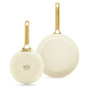 GreenPan Bratpfannenset Padova Reserve Cream White 2-teilig - Bratpfanne ø 20 & 26 cm - keramische Antihaftbeschichtung