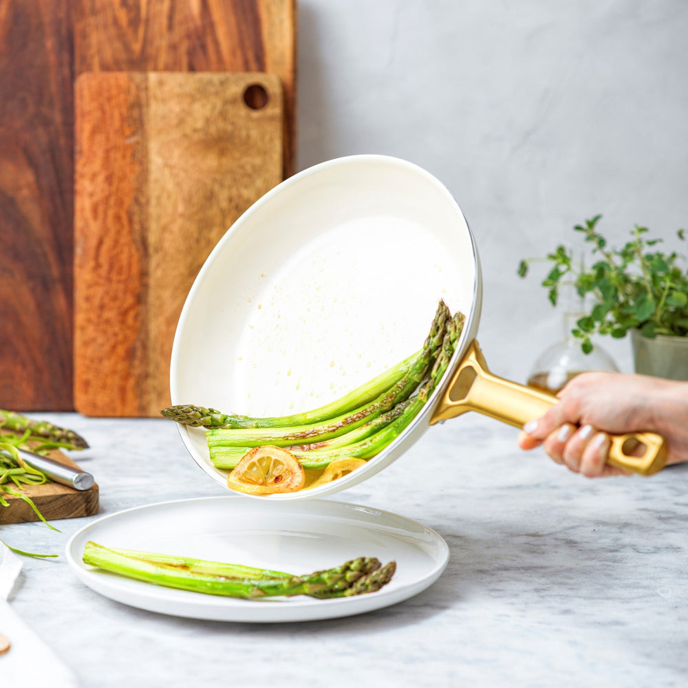 GreenPan Koekenpannenset Padova Reserve Cream White ø 20 & 26 cm - sfeerbeeld 1