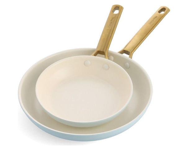 GreenPan Bratpfannenset Padova Reserve Light Blue 2-teilig - Bratpfanne ø 20 & 26 cm - keramische Antihaftbeschichtung