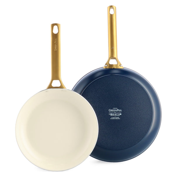 GreenPan Bratpfannenset Padova Reserve Oxford Blue 2-teilig - Bratpfanne ø 20 & 26 cm - keramische Antihaftbeschichtung