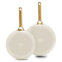 GreenPan Bratpfannenset Padova Reserve Pro 2.0 Cream 2-teilig - Bratpfanne ø 24 & 28 cm - keramische Antihaftbeschichtung