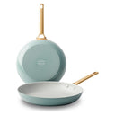 GreenPan Bratpfannenset Padova Reserve Smokey Blue 2-teilig - Bratpfanne ø 26 & 30 cm - keramische Antihaftbeschichtung