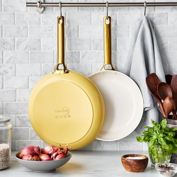 GreenPan Bratpfannenset Padova Reserve Sunshine Yellow 2-teilig - Bratpfanne ø 20 & 26 cm - keramische Antihaftbeschichtung