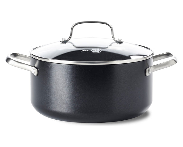 GreenPan Kochtopf Copenhagen Schwarz ø 20 cm / 3,3 Liter - keramische Antihaftbeschichtung