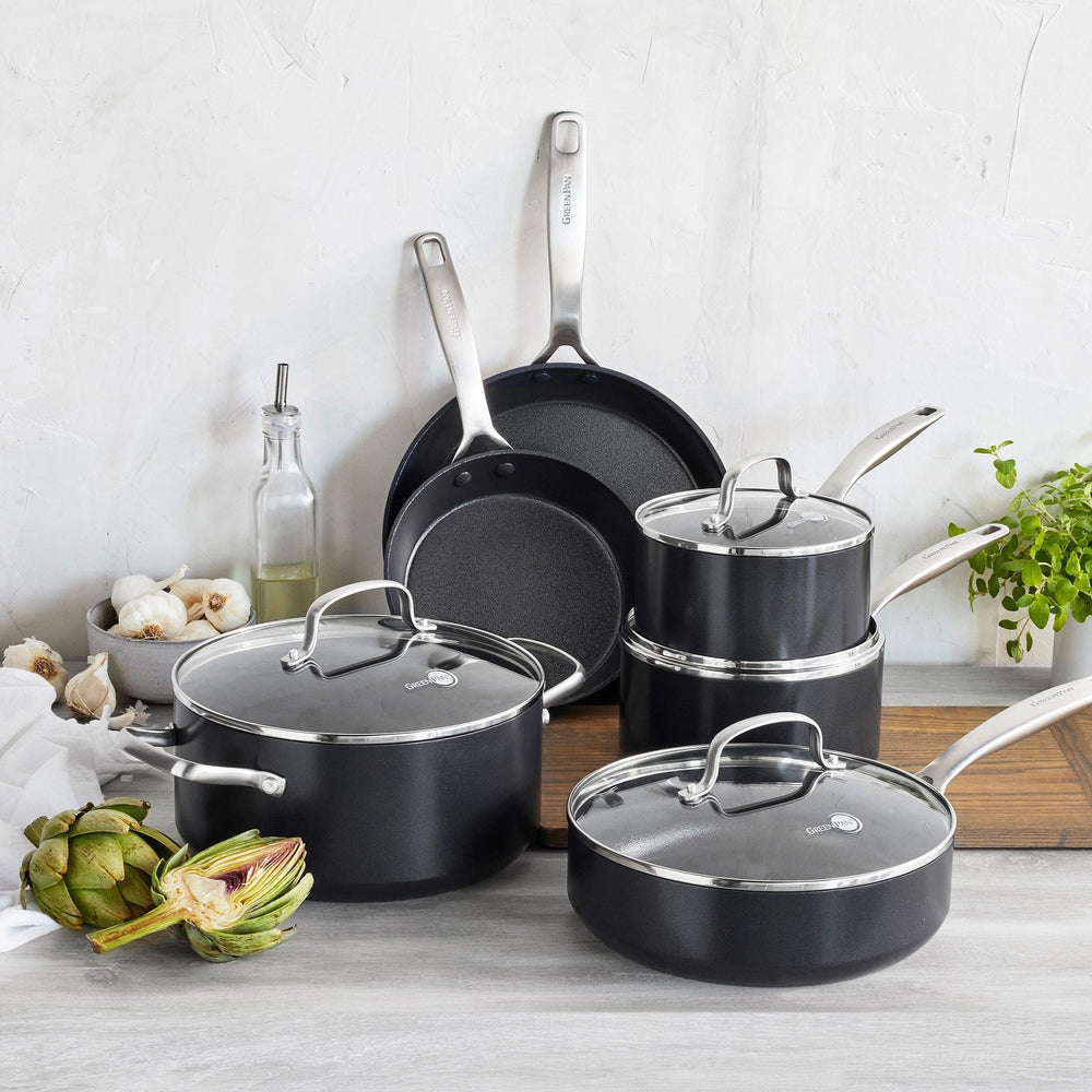 GreenPan Kookpan Copenhagen Zwart ø 24 cm / 5.2 Liter - sfeerbeeld 2
