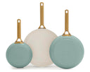 GreenPan Bratpfannenset Padova Reserve Pro 2.0 Green 3-teilig - Bratpfanne ø 20, 24 & 28 cm - keramische Antihaftbeschichtung