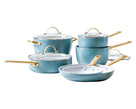 GreenPan Pannenset Padova Reserve Smokey Blue 6-delig