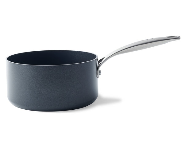 GreenPan Stielkasserolle Copenhagen Schwarz ø 18 cm / 2,1 Liter - keramische Antihaftbeschichtung