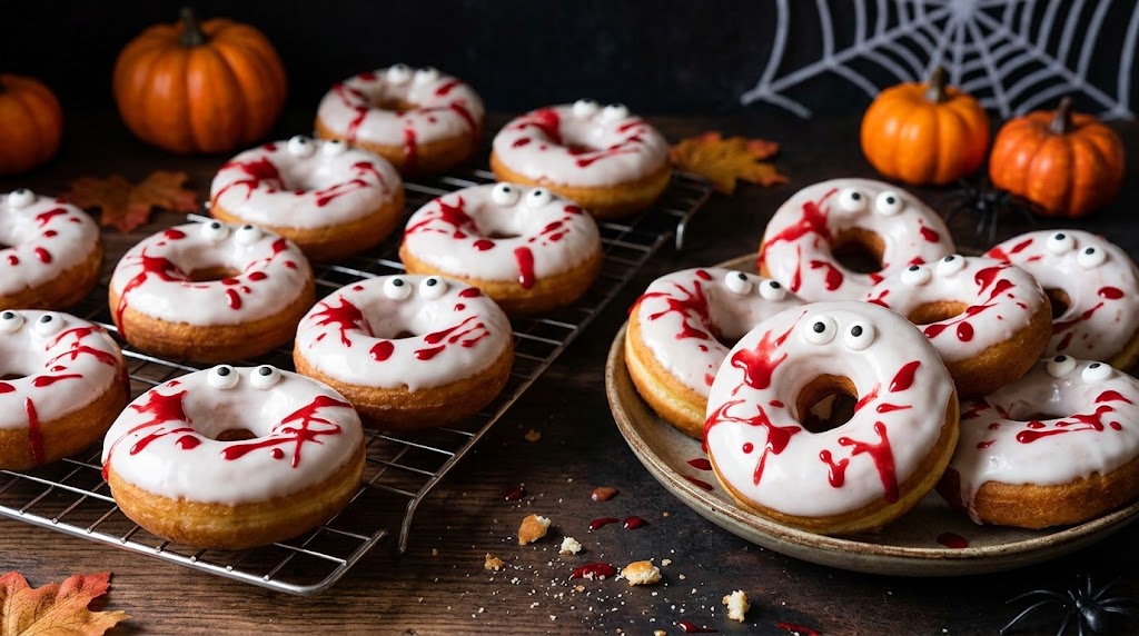 Gruselige Donuts die deine Gäste erschrecken und zum Schlemmen bringen