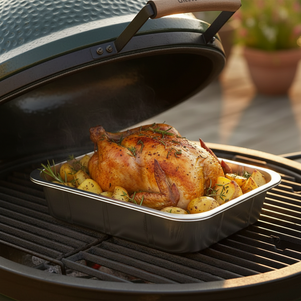 Cookinglife Grill-Aluminium-Grillschalen / BBQ-Grillblech – 32 x 26 cm – Wiederverwendbar – 5 Stück