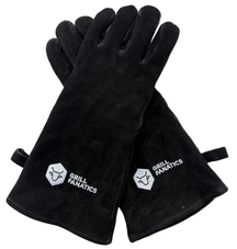 Cookinglife Grillhandschuhe / Ofenhandschuhe aus schwarzem Leder, 500 °C - 2 Stück