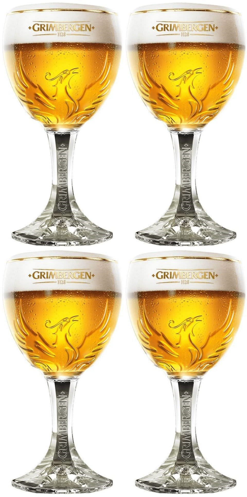Grimbergen Biergläser mit Fuß 330 ml - 4 Stück