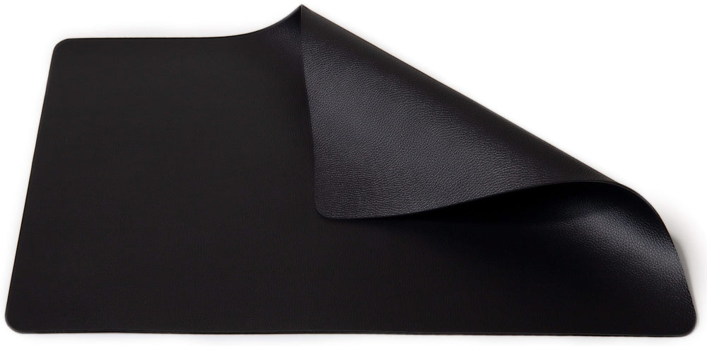 Cookinglife Tischsets - Veganes Leder - Schwarz - 46 x 33 cm - 6 Stück