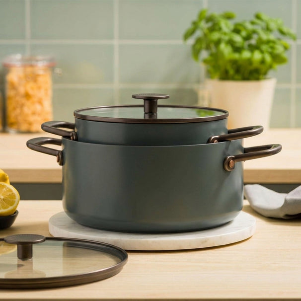 KitchenAid Kochtopf Advanced Juniper Black ø 24 cm / 4,9 Liter - keramische Antihaftbeschichtung