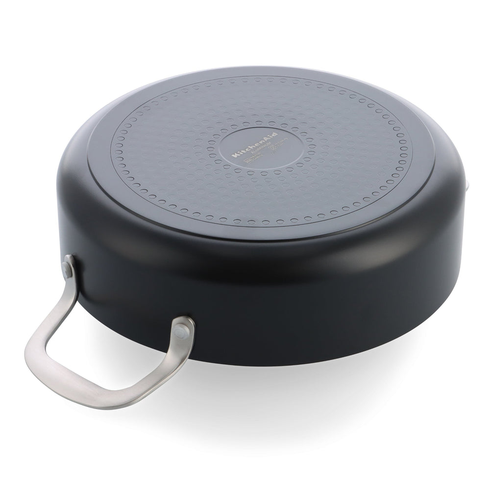 KitchenAid Hapjespan / Sauteerpan met deksel Aluminium Mat Zwart ø 24 cm / 3.1 Liter - onderaanzicht