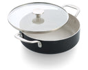 KitchenAid Schmorpfanne mit Deckel Aluminium Matt Schwarz ø 28 cm / 4,3 Liter - keramische Antihaftbeschichtung