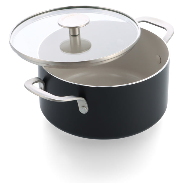 KitchenAid Kochtopf Aluminium Matt Schwarz ø 20 cm / 3,1 Liter - keramische Antihaftbeschichtung