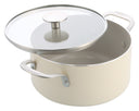 KitchenAid Kochtopf Aluminium Almond Cream ø 24 cm / 4,9 Liter - keramische Antihaftbeschichtung