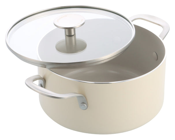 KitchenAid Kochtopf Aluminium Almond Cream ø 24 cm / 4,9 Liter - keramische Antihaftbeschichtung