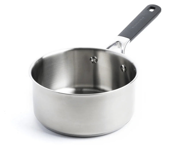 KitchenAid Stielkasserolle Classic Edelstahl ø 16 cm / 1,5 Liter - ohne Antihaftbeschichtung