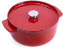 KitchenAid Bräter Gusseisen Empire Red ø 26 cm / 5,2 Liter - emaillierte Antihaftbeschichtung