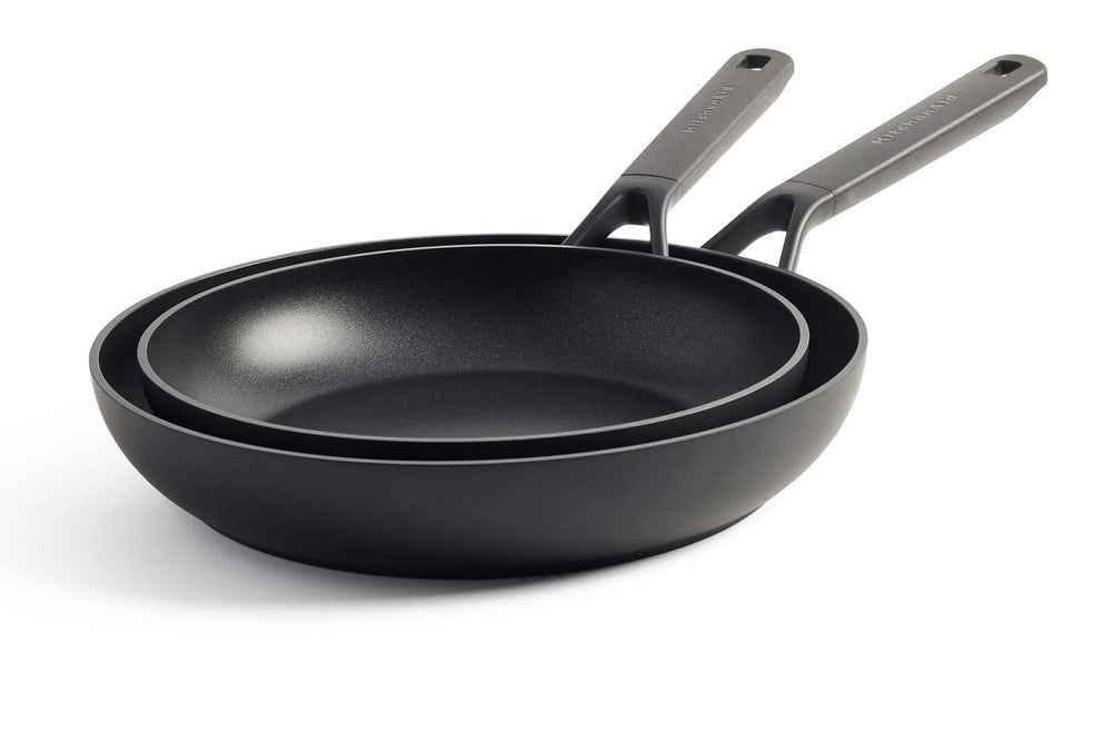 KitchenAid Bratpfannenset Classic Forged 2-teilig - Keramische Antihaftbeschichtung - Bratpfanne ø 24 & 28 cm