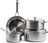 KitchenAid Topfset Multi-Ply 4-teilig - Edelstahl - Kochtöpfe ø 20, 24 cm, Stieltopf ø 16 cm & Bratpfanne ø 24 cm
