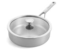 KitchenAid Schmorpfanne mit Deckel Tri-Ply Edelstahl ø 24 cm / 3,1 Liter - ohne Antihaftbeschichtung